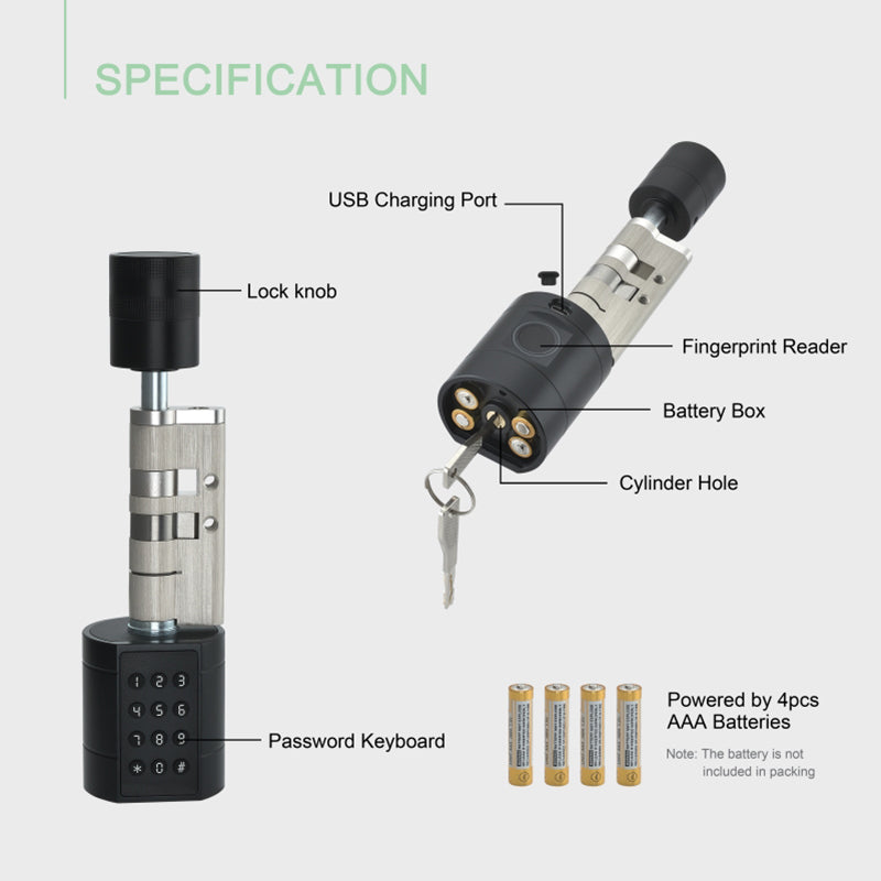 Smart lock cylinder