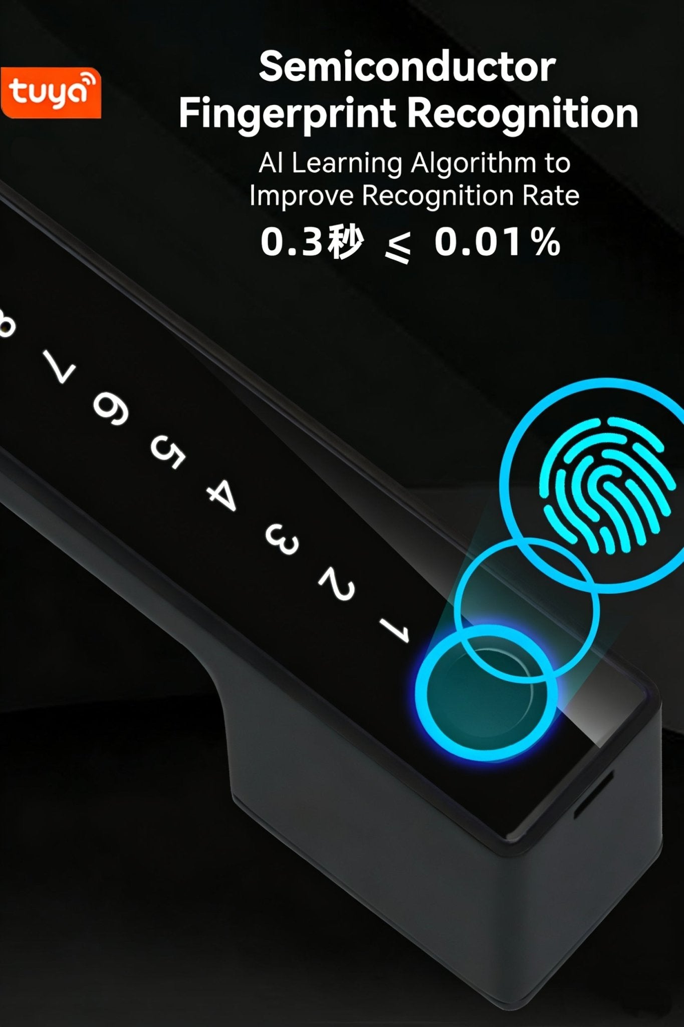 Y01 Smart Slim Door Lock with Single Latch | Fingerprint, PIN, IC Card & Tuya App - homekt - Specialty department stores