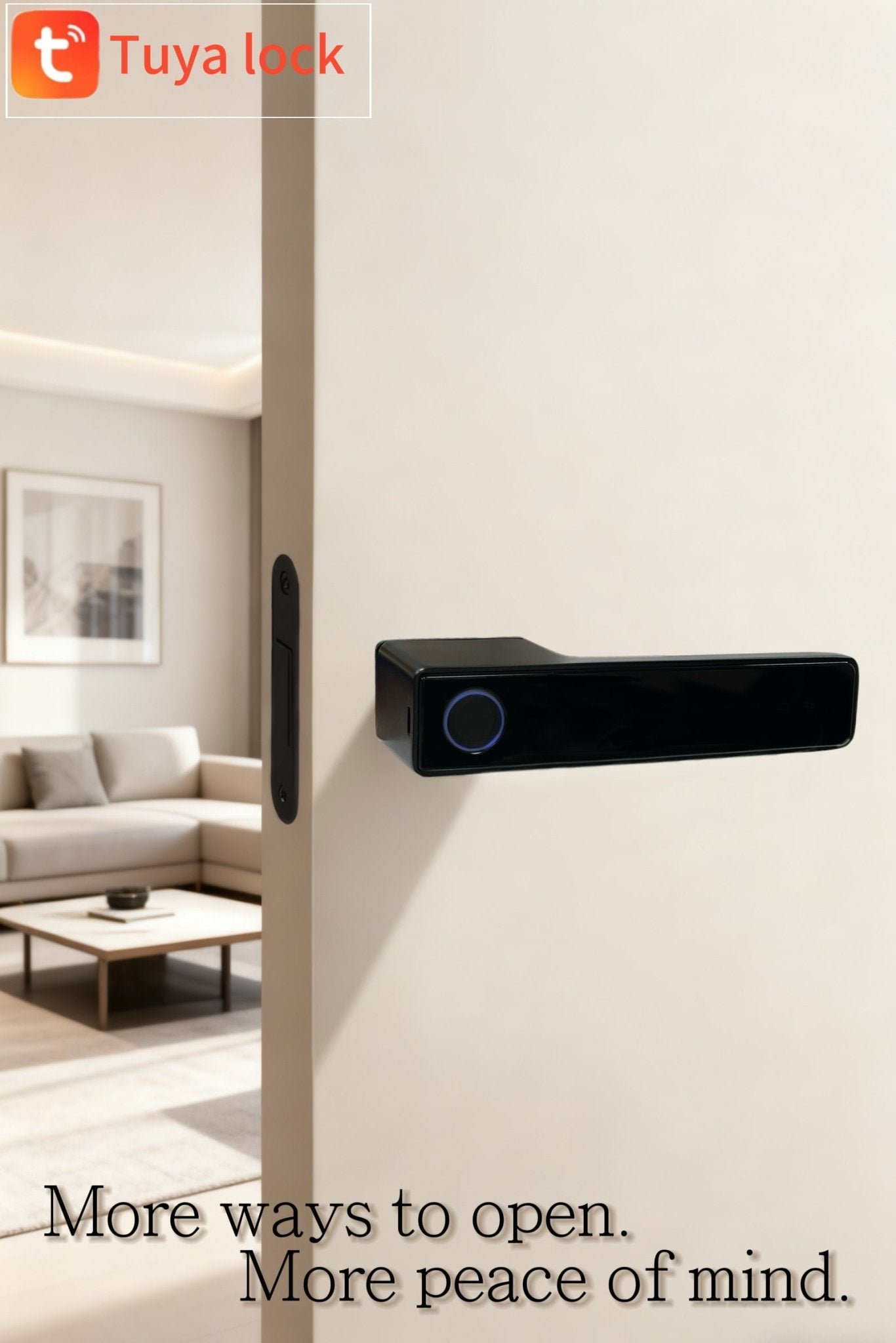 Y01 Smart Slim Door Lock with Single Latch | Fingerprint, PIN, IC Card & Tuya App - homekt - Specialty department stores